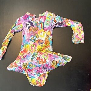 Bums & Roses My Little Piny Collaboration Colorful Graphic Kids Dress